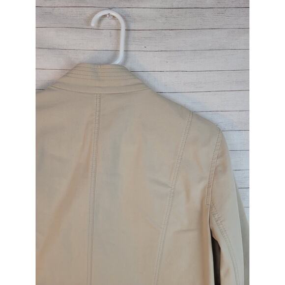 LAFAYETTE 148 NEW YORK Cotton Twill Cargo Pocket Khaki Jacket, SZ 10 - Picture 8 of 11